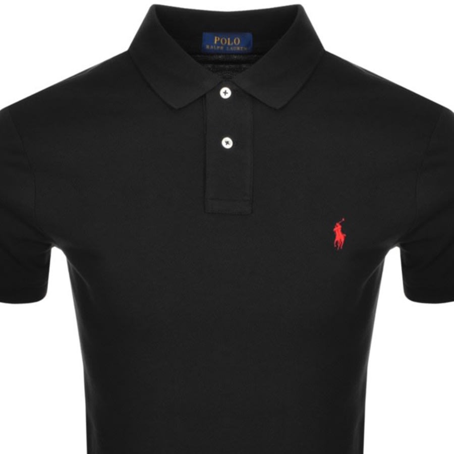 Alternative Image for ProductRalph Lauren Slim Fit Polo T Shirt Black2